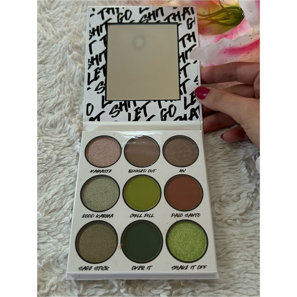 BH Cosmetics Let That Sh!t Go Eyeshadow Palette - Green & Neutral Matte Shimmer